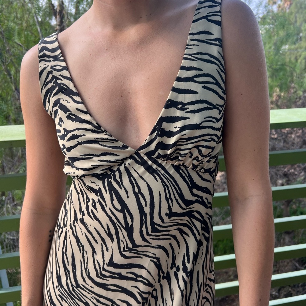 RESA Zebra Print Midi Dress